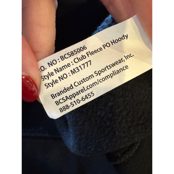 Nike Sweatshirt Men Medium Black Club Fleece Pullover Hoodie Athleisure Athletic - Picture 8 of 8